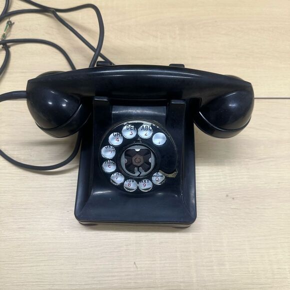 Black Bell South Rotary Dial Telephone EUC - Picture 3 of 8